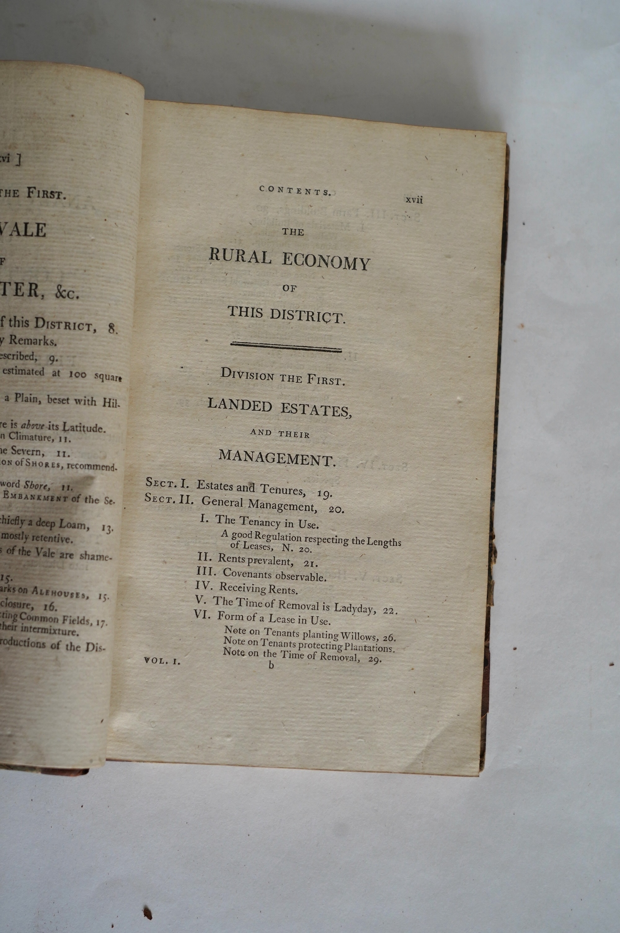 Marshall, William - The Rural Economy of Glocestershire....together with the Dairy Management of North Wiltshire, and ....Orchards and Fruit Liquor, in Herefordshire....2nd edition, 2 vols. folded map; contemp. half calf